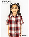 KS001 S/S PLAID : RED-WHiTE